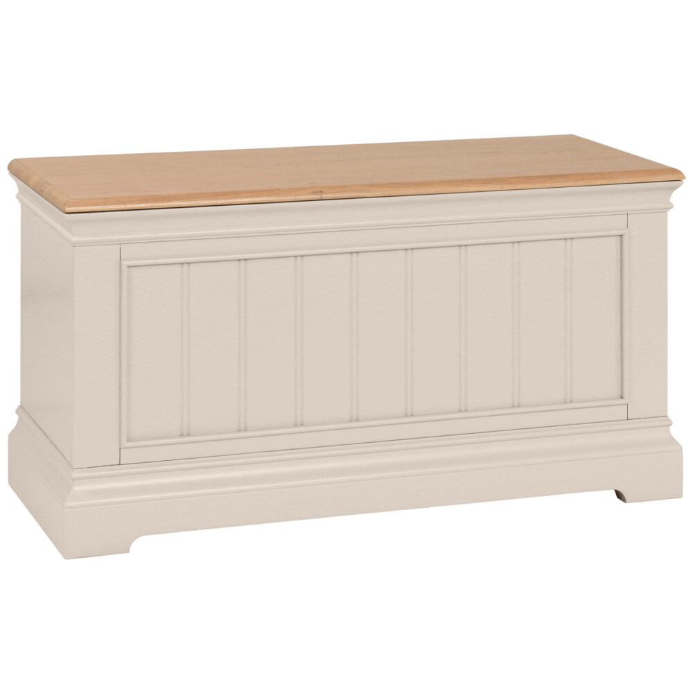 Beige blanket box best sale