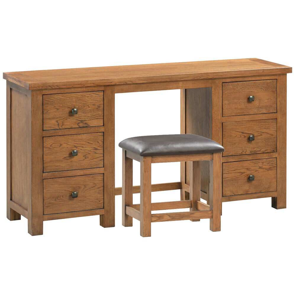 Double Pedestal Dressing Table and Stool DOR051R Devonshire