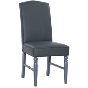 Upholstered Chair In Dove/Grey Pu (HEN101)