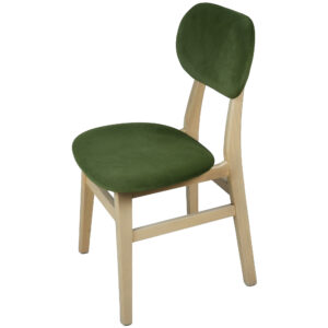UPHOLSTERED DINING CHAIR - GREEN PAD (BER107G)