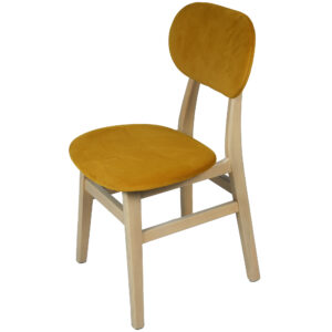 UPHOLSTERED DINING CHAIR - MUSTARD PAD (BER107M)